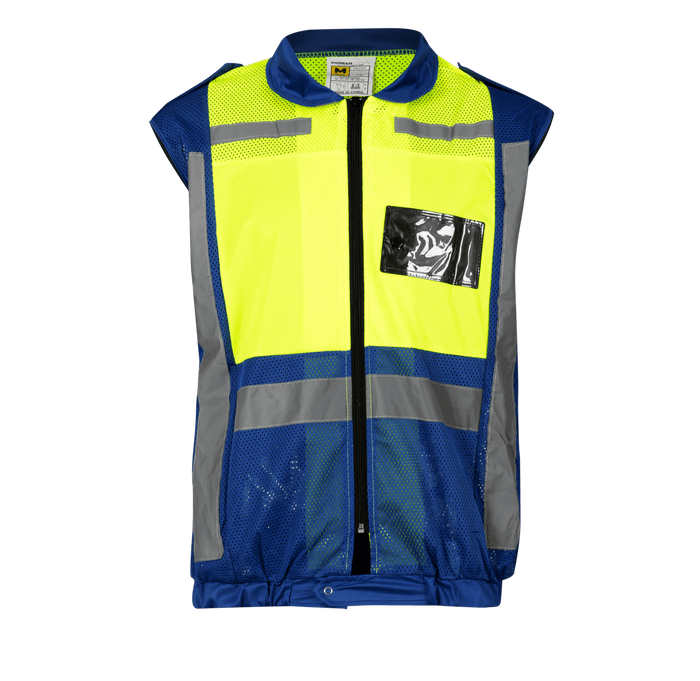 METRO REFLECTIVE JACKET DETACHABLE SLEEVE  LIME/NAVY